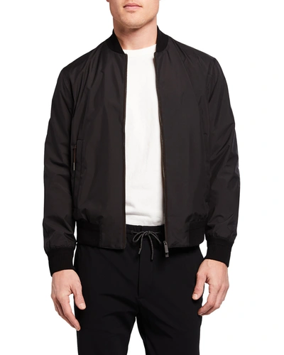 Ermenegildo Zegna Men's Stratos Bomber Jacket In Black ModeSens