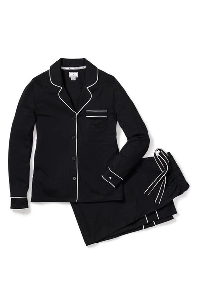 Petite Plume Astaire Luxe Pima Cotton Pyjama Set In Black