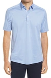 Eton Solid Jersey Contemporary Fit Polo Shirt In Blue