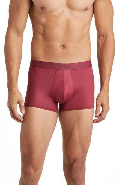 2(x)ist Men's Solid No-show Boxer Trunks In Cordovan