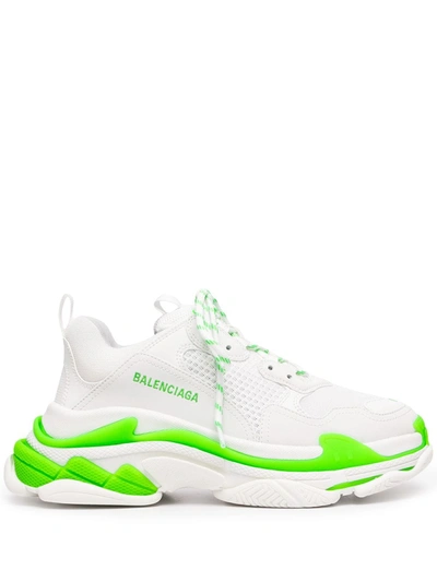Balenciaga Boys Blue Other Kids Triple S Mesh Trainers 3-8 Years 7.5 In Fluorescent  Green | ModeSens