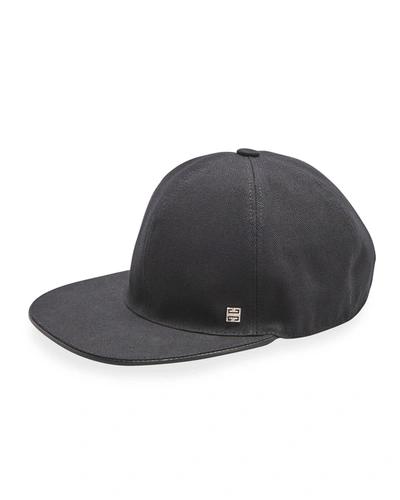 Givenchy Men's Flat Baseball Cap With Lock In Black