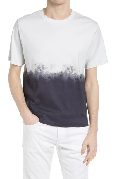 Theory 'casey' Gradient Effect Bicolour Cotton T-shirt In Basalt Multi
