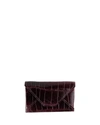 Abas Men's Personalized Alligator Leather Card Case In Burgundy