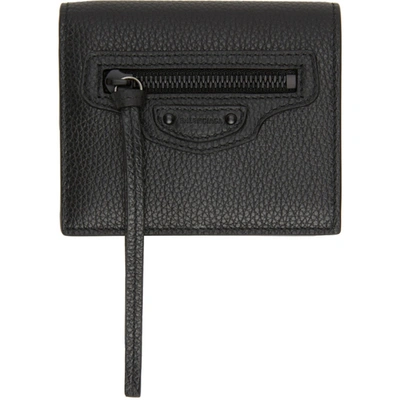 Balenciaga Black Neo Classic Flap Wallet In 1000 Black
