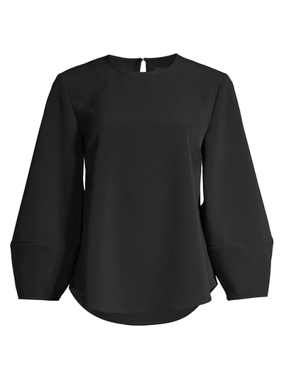 Toccin Lantern-sleeve Easy-fit Top In Black