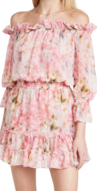 Misa Danae Off-the-shoulder Mini Dress In Taza Floral