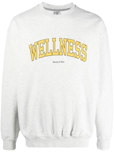 Sporty And Rich Wellness Crewneck Sweatshirt In Grey