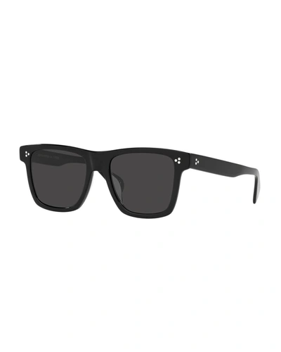 Oliver Peoples Casian 54mm Rectangular Sunglasses In Black