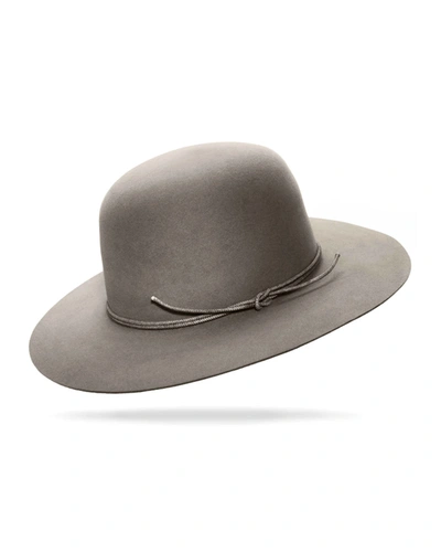Worth & Worth By Orlando Palacios Men's Slater Beaver Felt Fedora Hat In Grey