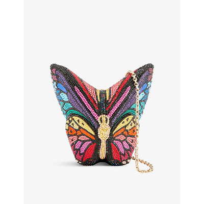 Judith Leiber Mariposa Crystal Butterfly Clutch Bag In Champagn Multi