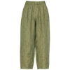 Eileen Fisher Cropped Organic Linen Delave Wide-leg Pants In Coriander