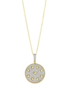 Freida Rothman Petals And Pave Double Strand Pendant Necklace In Gold And Silver With Mop