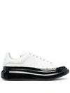 Alexander Mcqueen Men's Larry Dipped Two-tone Leather Sneakers In White