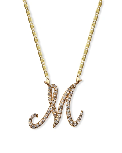 Lana Small Flawless Malibu Diamond Initial Necklace, A-z In Yellow