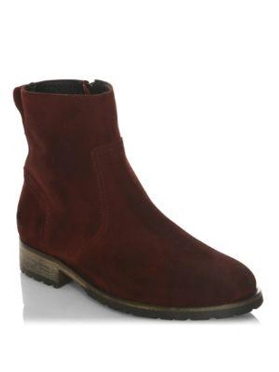 Belstaff Attwell Burnished Leather Boots In Burnished Red
