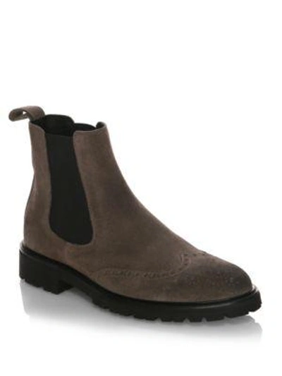 Belstaff Lancaster Burnished Leather Boots In Taupe