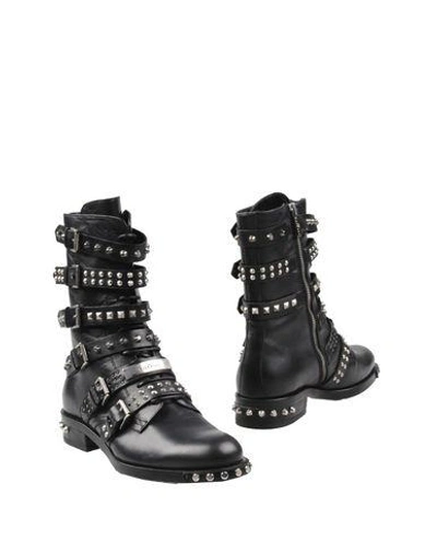 John Richmond Ankle Boots In Black