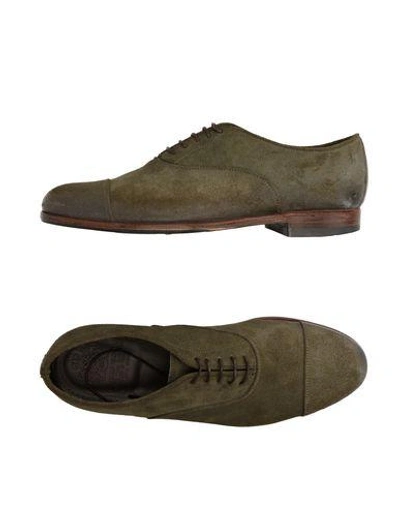 Alberto Fasciani Lace-up Shoes In Military Green
