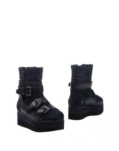 Ash Ankle Boots In Dark Blue