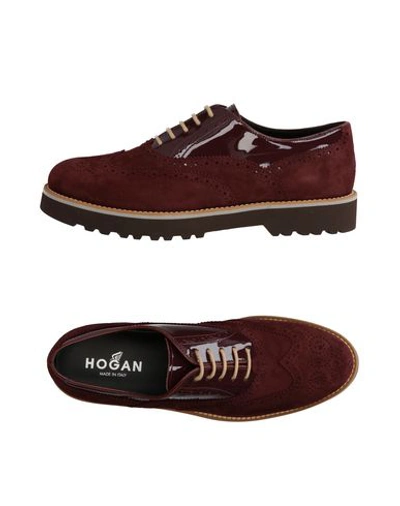 Hogan Lace-up Shoes In Purple
