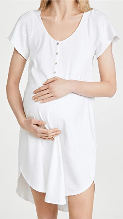 Hatch The Organic Pointelle Nightgown In White