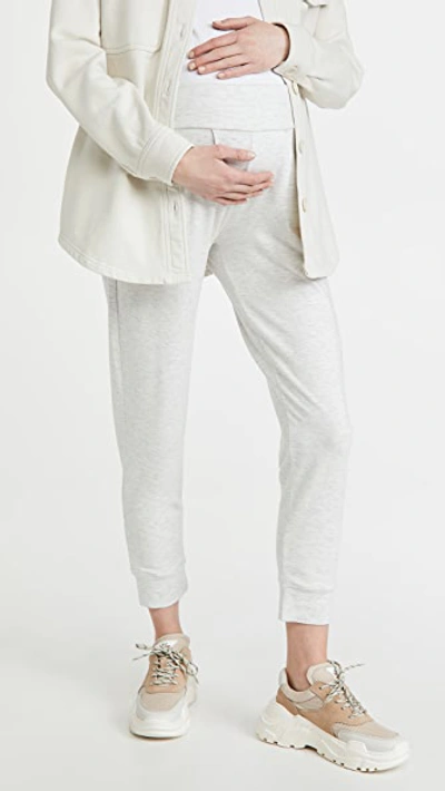 Hatch The Indoor Outdoor Joggers In Oat Melange