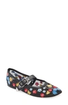 3.1 Phillip Lim Flowerworks Mesh Mary Jane Flat In Black Multi