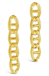 Sterling Forever Women's Anchor Chain Dangle Earrings In Gold
