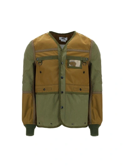 Junya Watanabe Snap-button Military Jacket In Green