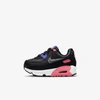 Nike Air Max 90 Baby/toddler Shoes In Black,sunset Pulse,sapphire,metallic Silver