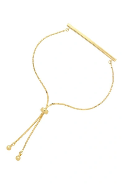 Sterling Forever 14k Gold Plated Inspirational Bar Slider Bracelet In Gold