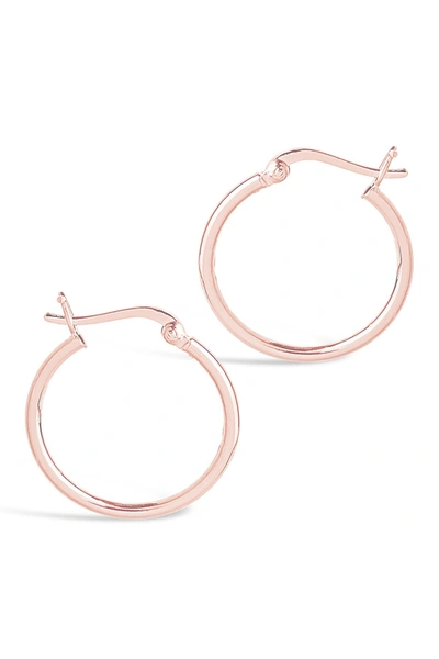 Sterling Forever Sterling Silver 1" Hoop Earrings-rose Gold