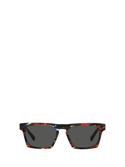 Alain Mikli A05065 Havana Red Blue Male Sunglasses - Atterley