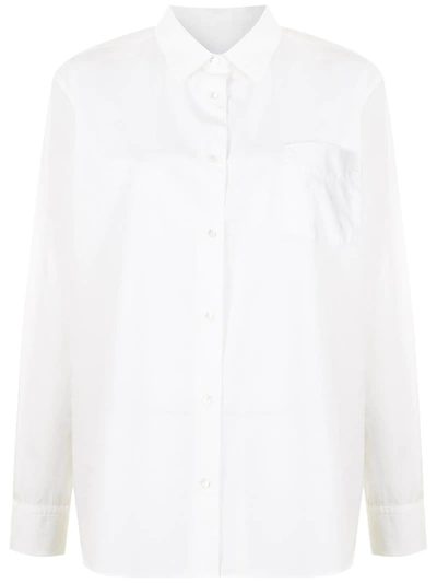 Nili Lotan Chest-pocket Poplin Shirt In Weiss
