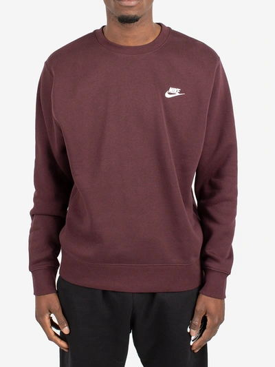 Nike Sportswear Club Sweatshirt In Bordeaux