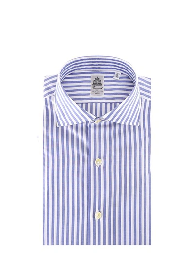 Finamore Cotton Shirt In Blue