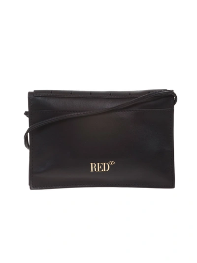 Red Valentino Small Leather Shoulder Bag In Nero