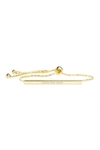 Sterling Forever 14k Gold Plated Inspirational Bar Slider Bracelet