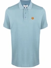 Kenzo Tiger Crest Polo Shirt In Light Blue