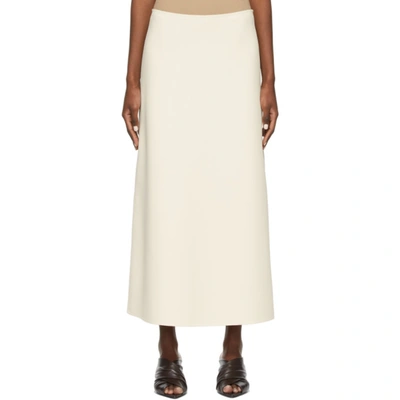 Arch The Beige Straight Skirt In Cream