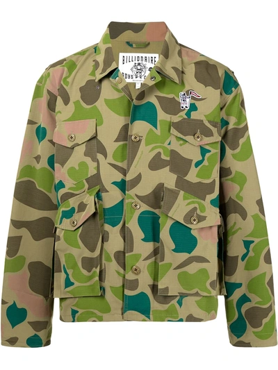 Billionaire Boys Club Camouflage Print Field Jacket In Green