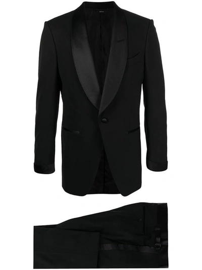 Tom Ford Wool Suit In Black