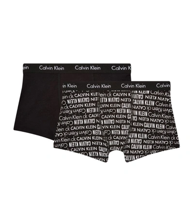Calvin Klein Kids' Logomania Boxers (pack Of 2) In Black