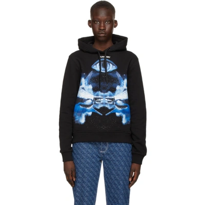 Burberry Black Oversized Shark Print Hoodie