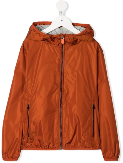 Save The Duck Kids' Logo-patch Sleeve Jacket In Orange