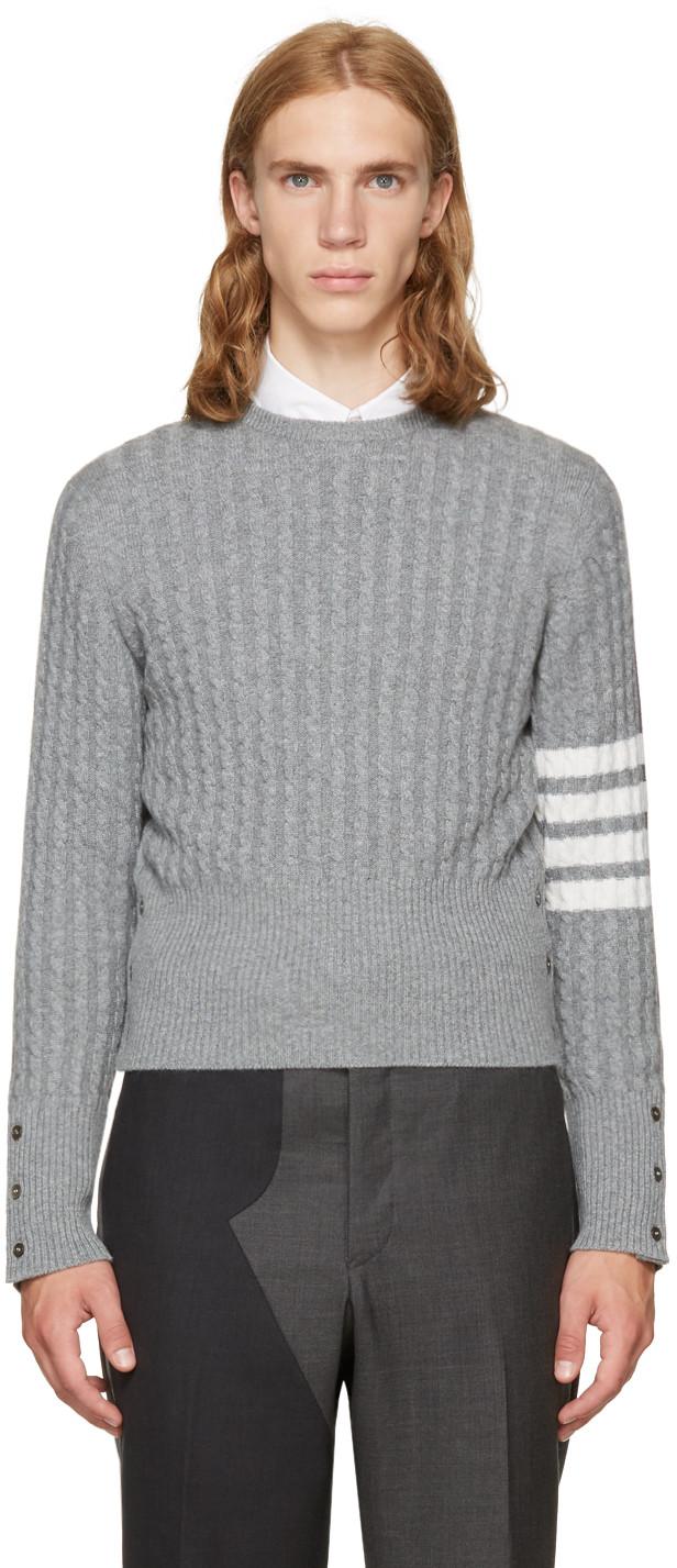 Download Thom Browne 'trompe-l'œil' Mock Cardigan Back Cashmere ...