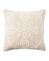 Juliska Berry & Thread Natural Throw Pillow - 18in | Velvet/linen