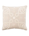 Juliska Berry & Thread Natural Throw Pillow - 22in | Velvet/linen