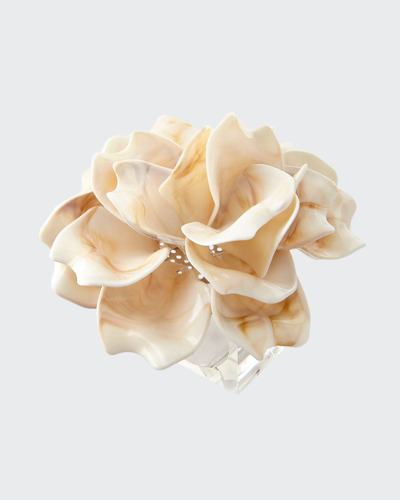 Kim Seybert Dahlia Napkin Ring In Ivory